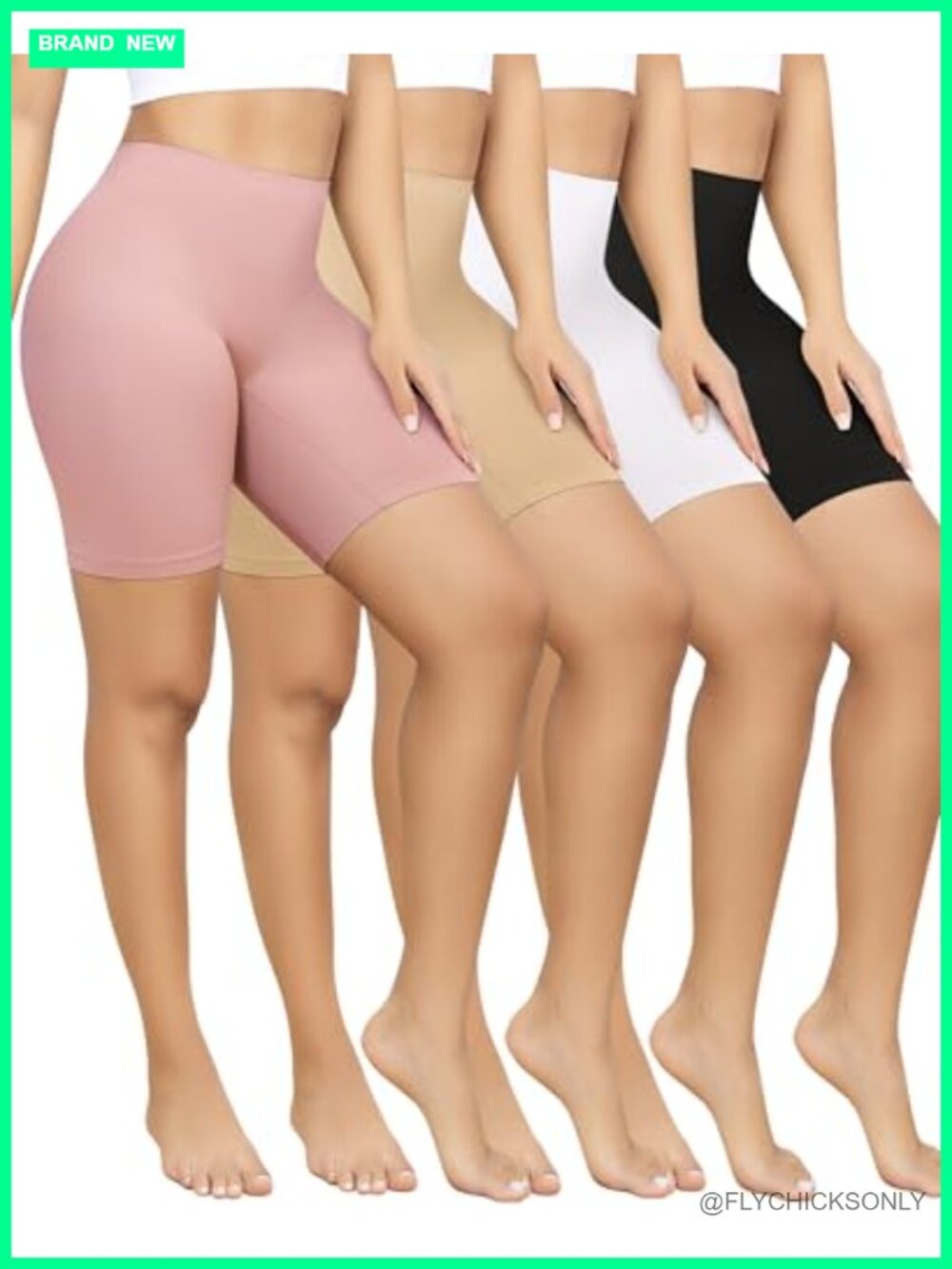 4 Pack Slip Shorts Seamless Anti Chafing Underwear for Under Dresses